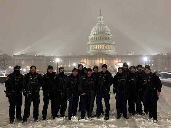 Emergency Response Team in DC during winter storm