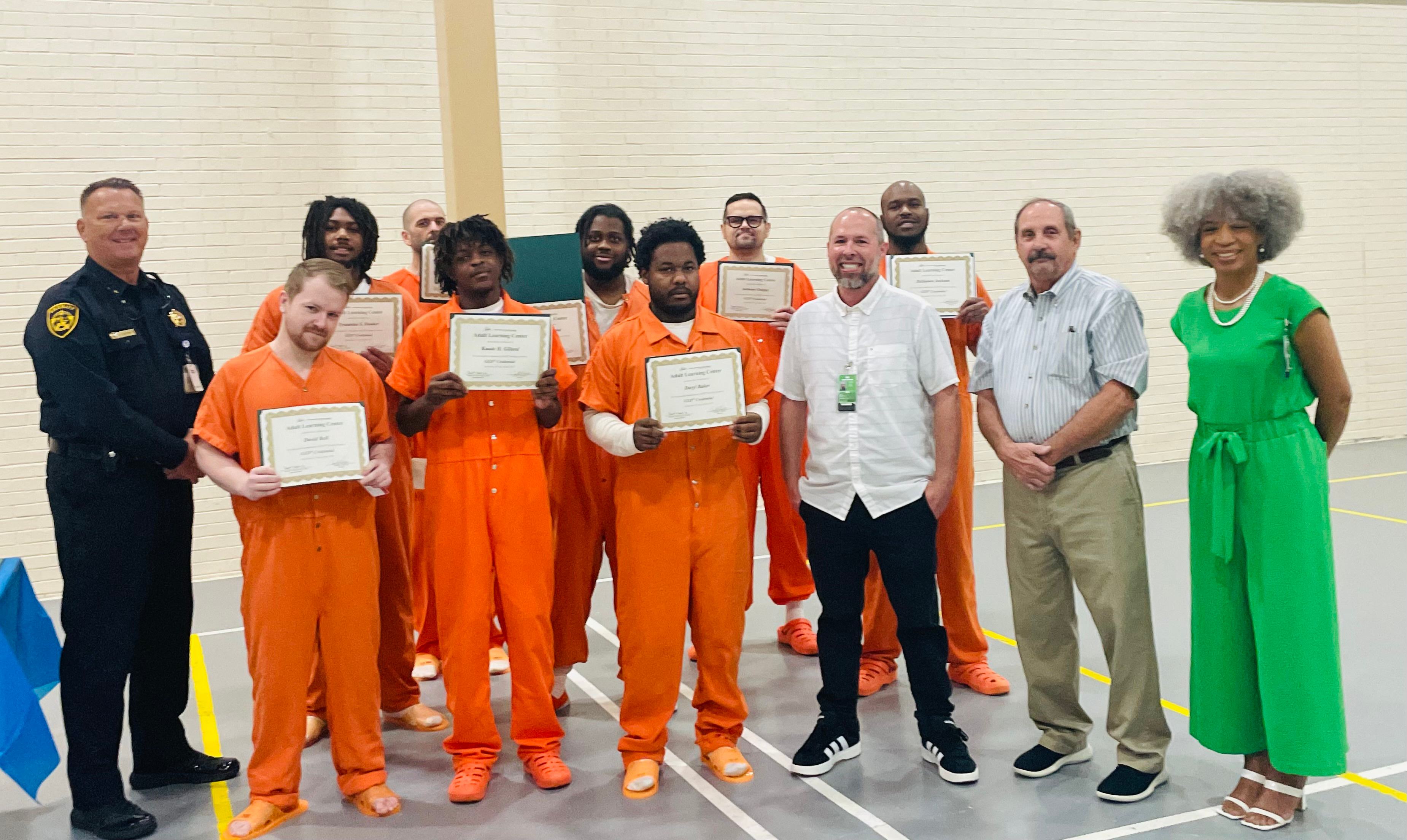 GED graduation in the jail